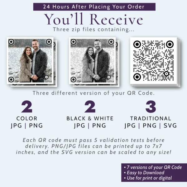 Engagement Photo Custom QR Code (Signature Series) - Image 4