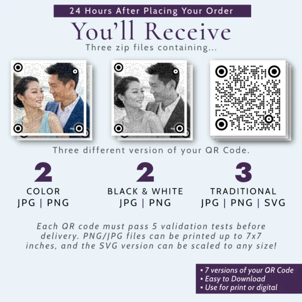 Engagement Photo Custom QR Code (Luxe Series) - Image 3